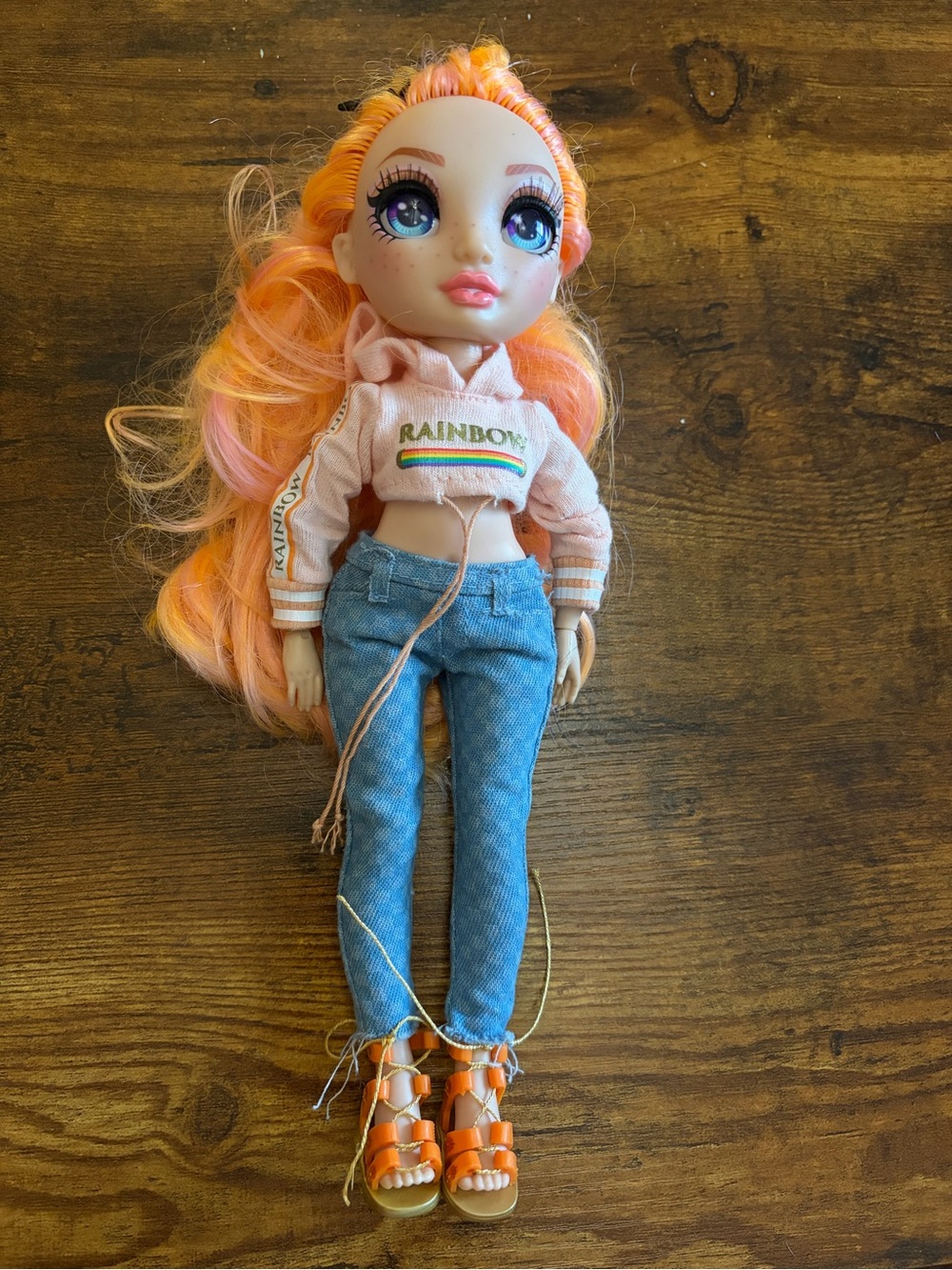 POPPY Rowan Orange MGA Rainbow Fashion Doll with mismatched RH clothing